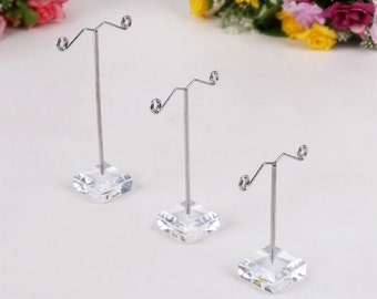 Silver Plated Earring Display Stand Holder Rack Set (3 Sizes)
