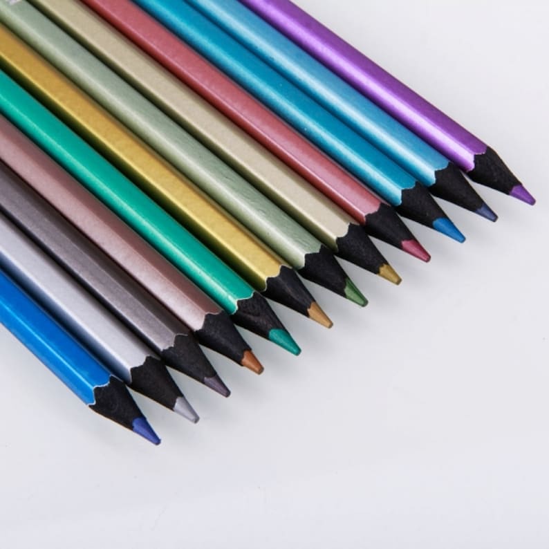 12PCS Metallic Coloured Drawing Pencil....Free Shipping to US from China image 1