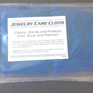 Jewelry Cleaning Cloth: Shines Gold, Silver, Platinum