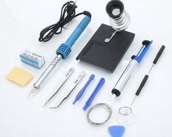 60W Electric Soldering Iron Kit: 14-in-1 Repair Tool Set