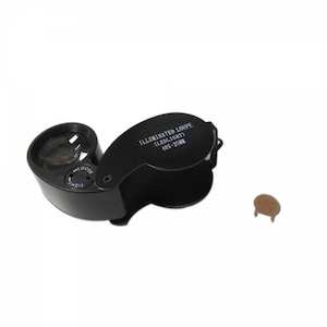 40x 25mm Glass Magnifying Magnifier Jeweler Eye Jewelry Loupe Loop Led Light Black....Free Shipping in US!