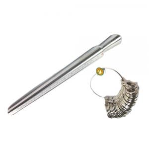 Metal  Mandrel Finger Gauge Silver Ring Sizer Stick....Free Shipping in US!