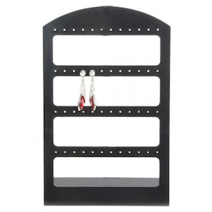 48 Holes Earrings Organizer Display Stand Medium Size Black....Free Shipping to US from China!