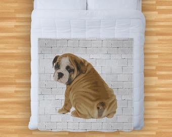 Bulldog Blanket Etsy