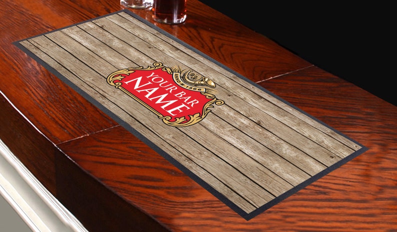 Beer Busblind Red Bar Runner Ideal For Home Cocktail Party Bar Mat Pub Club
