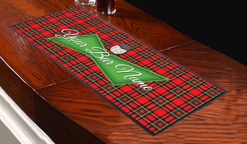 Beer Busblind Red Bar Runner Ideal For Home Cocktail Party Bar Mat Pub Club