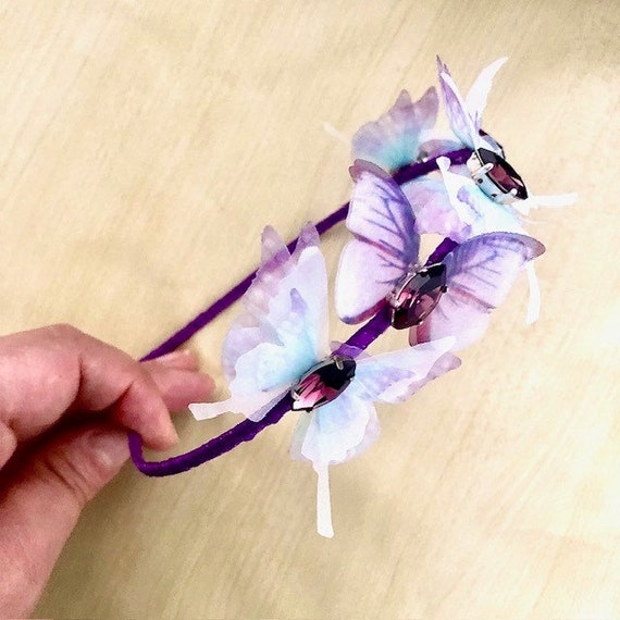Silk Butterfly Headband, Silk Butterfly Headband With 