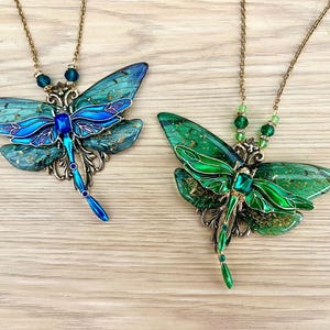 ブルールーサイトの花のジュエリーセット、花のネックレスと青い花の