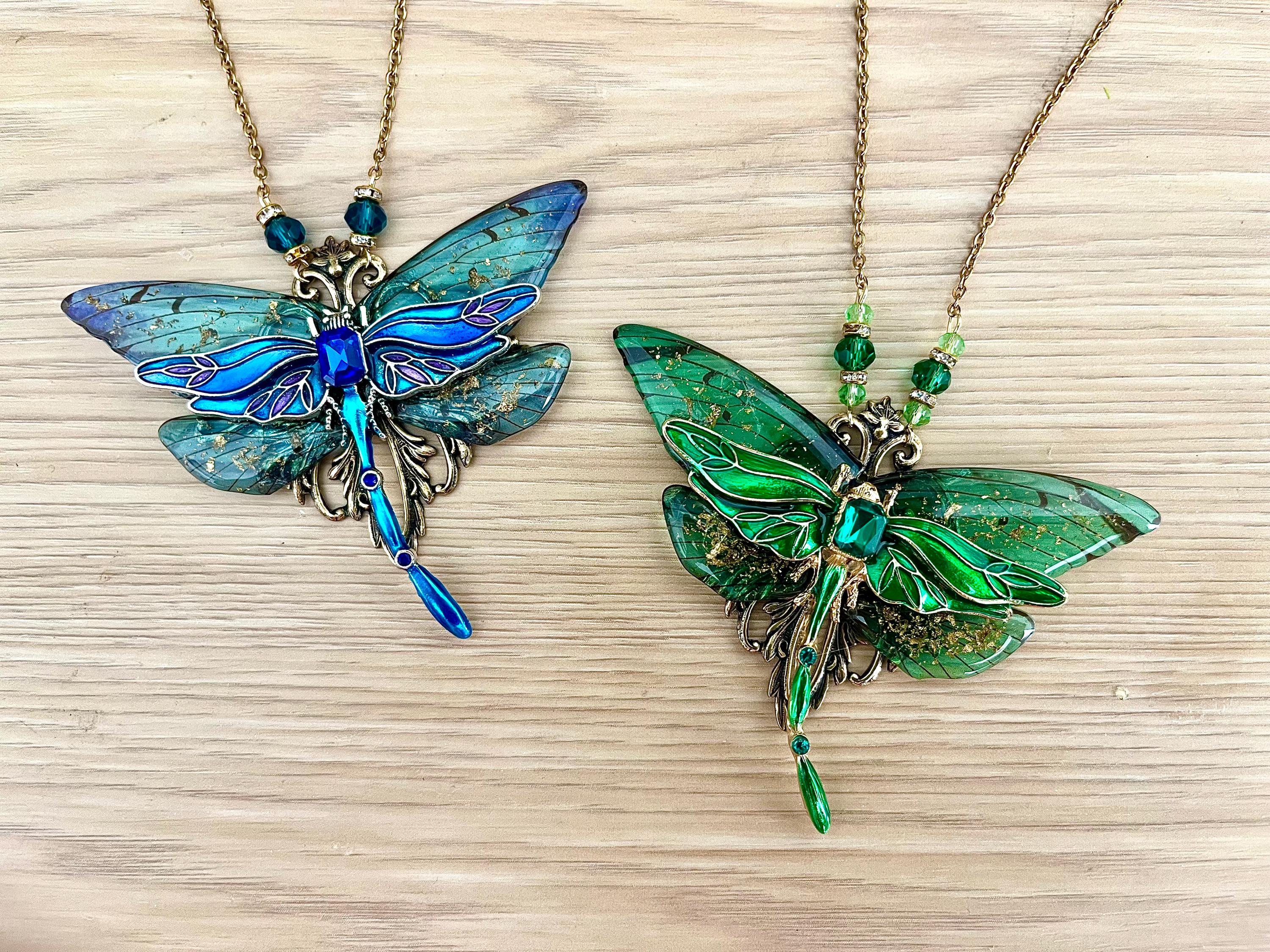 Ensemble Bijoux Femme Papillon Et Libellule - Bleu Et Argenté - Neuf Avec étiquettes