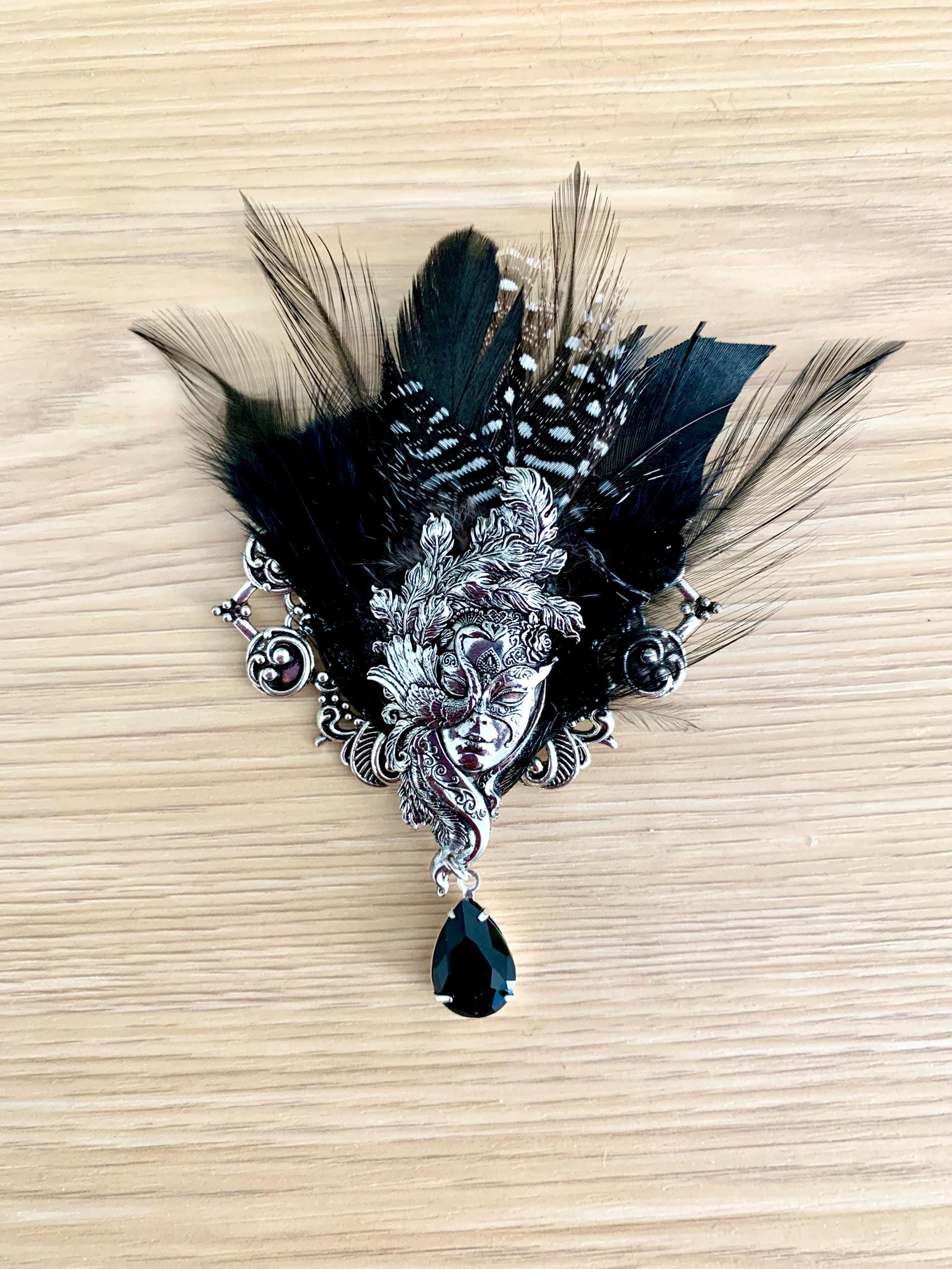 Broche Baroque Pompon Vintage Années 80 - Métal Doré - Occasion