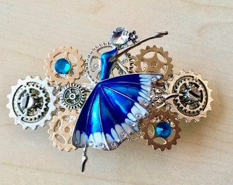 Barrette steampunk La Danseuse bleue