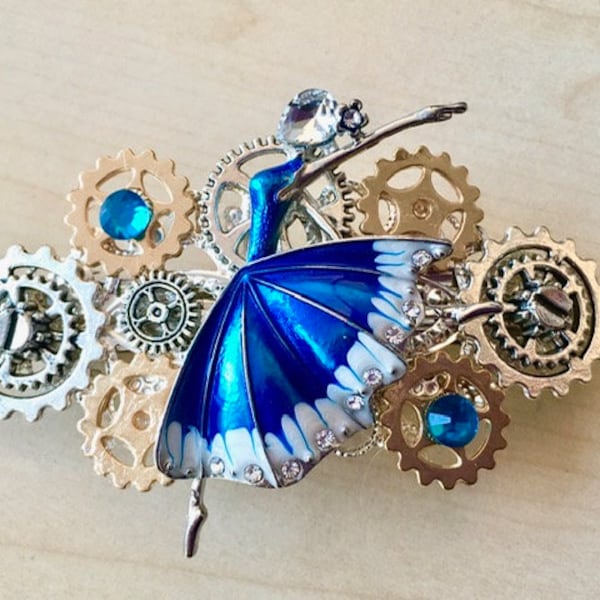 Barrette steampunk La Danseuse bleue