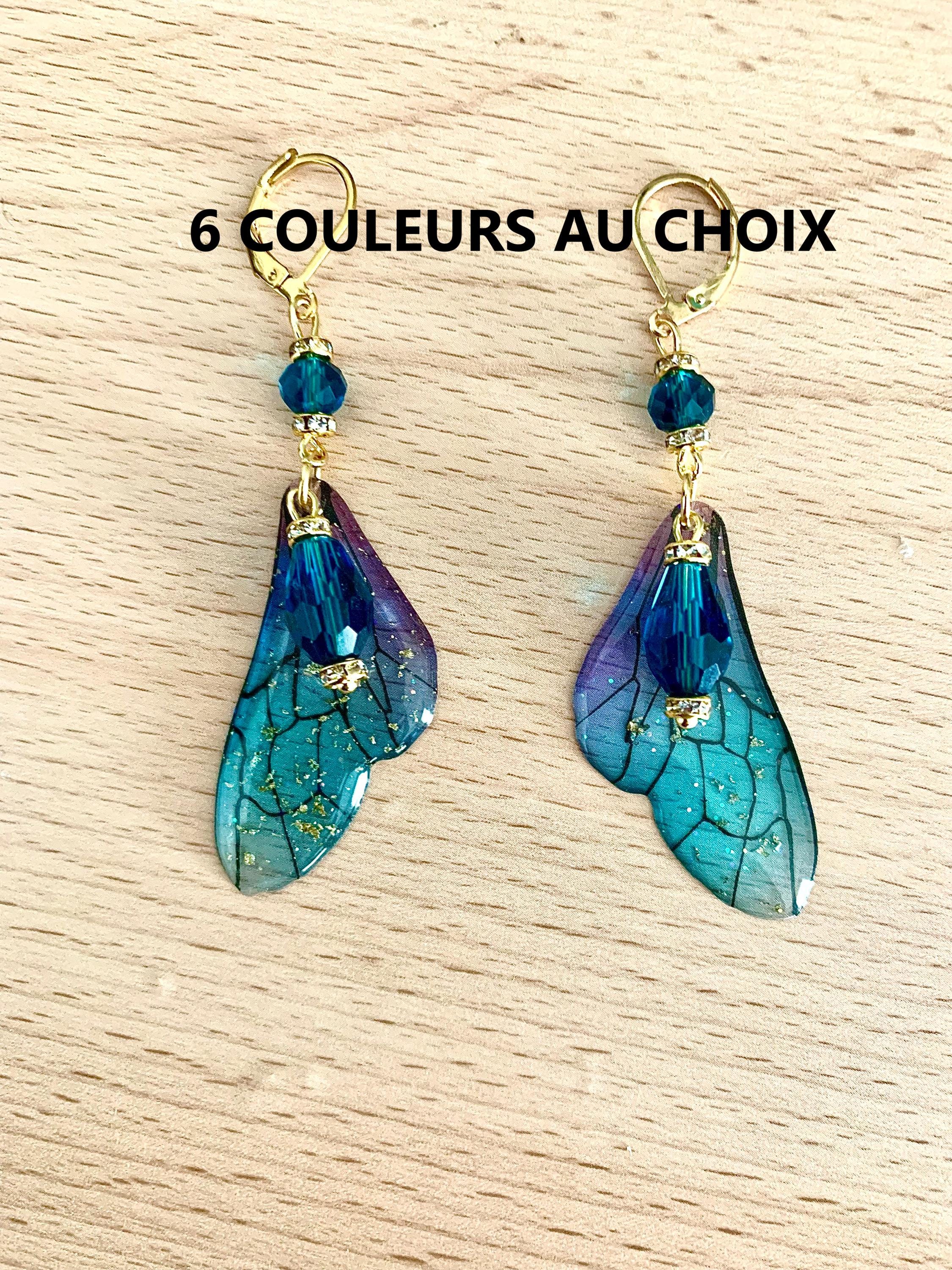 Boucles D'Oreilles Argent 925 Ailes De Fée - Femme - Clous - Neuf Avec Étiquettes