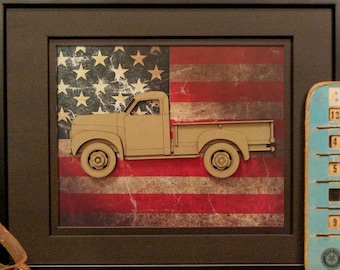 Studebaker M5 M15 M15A pickup truck, Classic Car, Vintage Truck, Garage Art, Man Cave, Office Decor, Graduation gift, Christmas gift