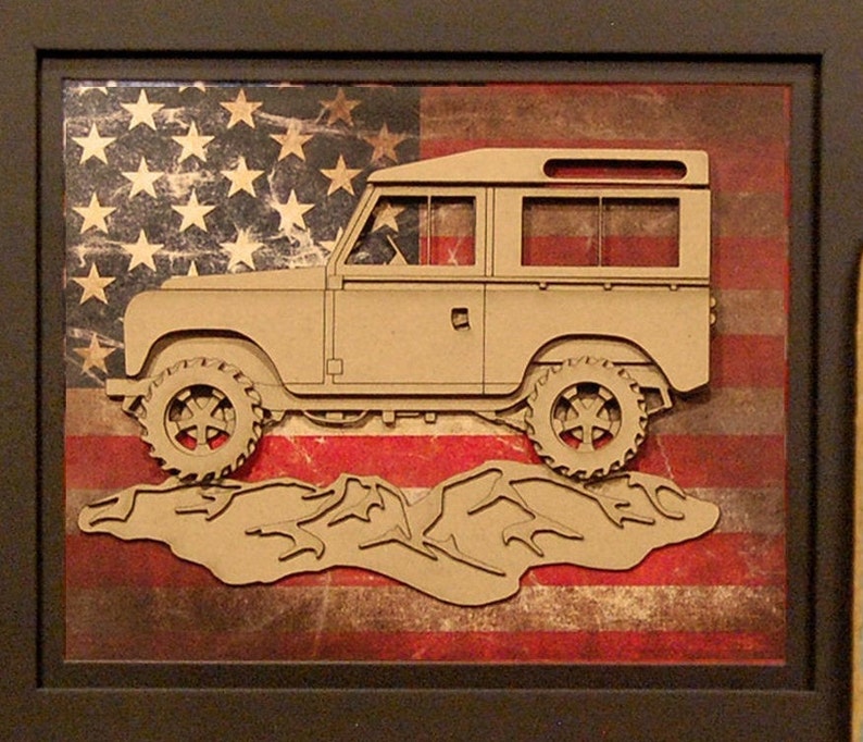 Land Rover, Series 1, Landy, Overland, 4x4, Vintage Truck, Garage Art, Man Cave, Office Decor, Graduation gift, Father's Day gift No spare