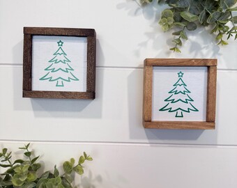 Christmas Tree Mini Sign 3.75x3.75