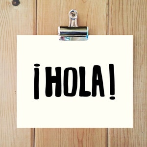 HOLA PRINT, Hola wall art, Hola Printable, Mexico print, Spanish Print, Mexico Collection, Cinco de Mayo