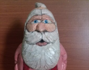 Santa Wood Carving - Etsy