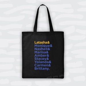 Custom Royal Blue and Gold Line Sisters Sorority Bag