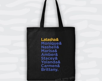 Custom Royal Blue and Gold Line Sisters Sorority Bag