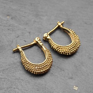 SMALL HOOPS, Golden earrings, Mini earrings, Gold brass earrings, Minimal jewelry, Geometric jewelry, Boho Hippie, Urban, Daily hoops