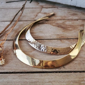 14k Gold Filled Neck Cuff, Gold Filled Neck Collar, Open Neck  