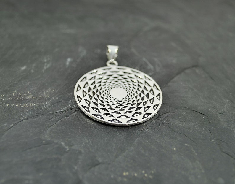 MANDALA Pendant Sacred Geometry Jewelry Mandala Silver | Etsy