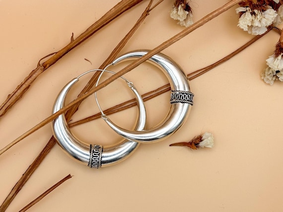 Large Bali Hoop Earrings Large Bali Hoop Earrings