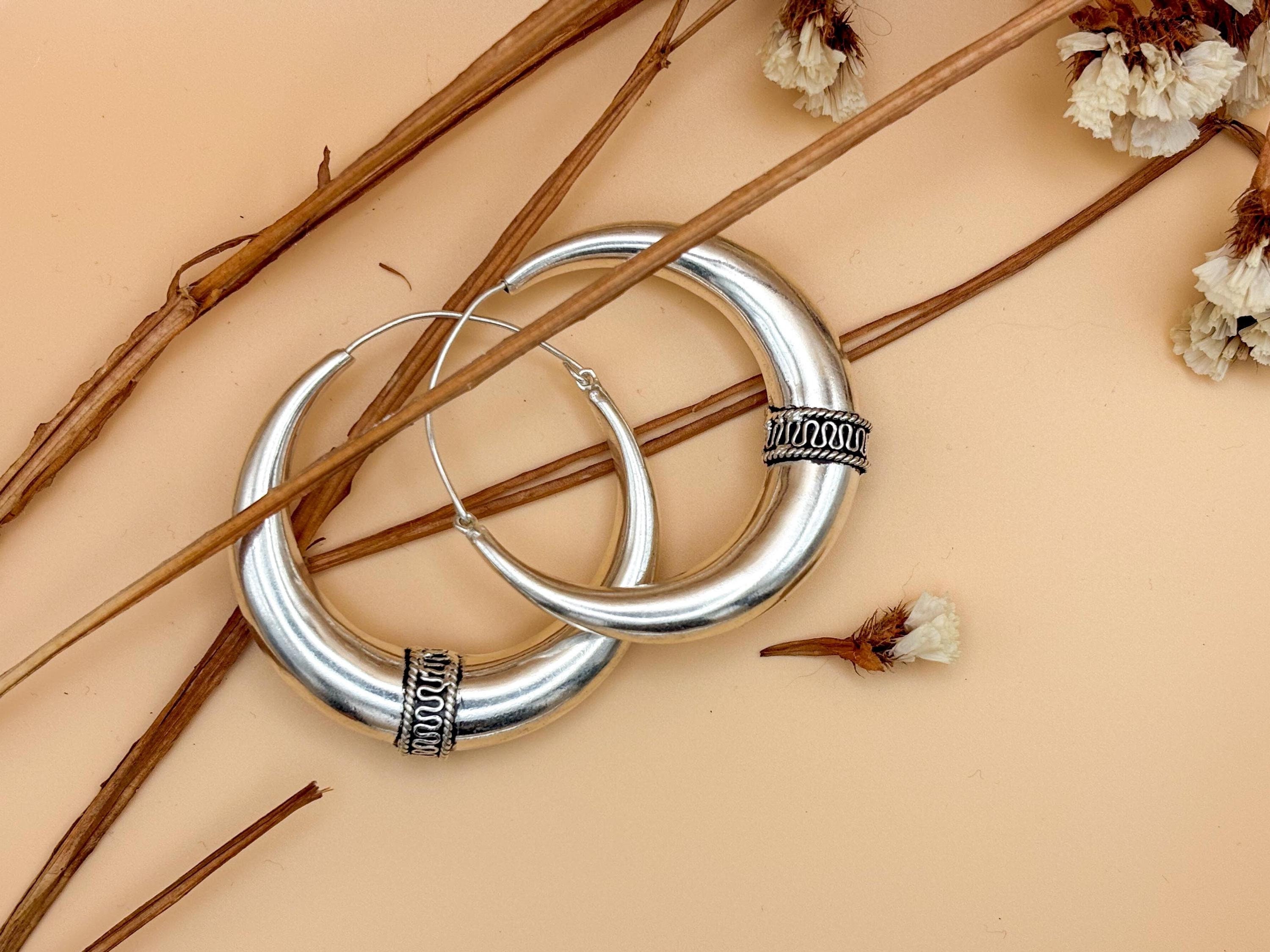 Earrings Creoles Ear Chain Modern with Crystals in 925 Sterling Silver by Elli J