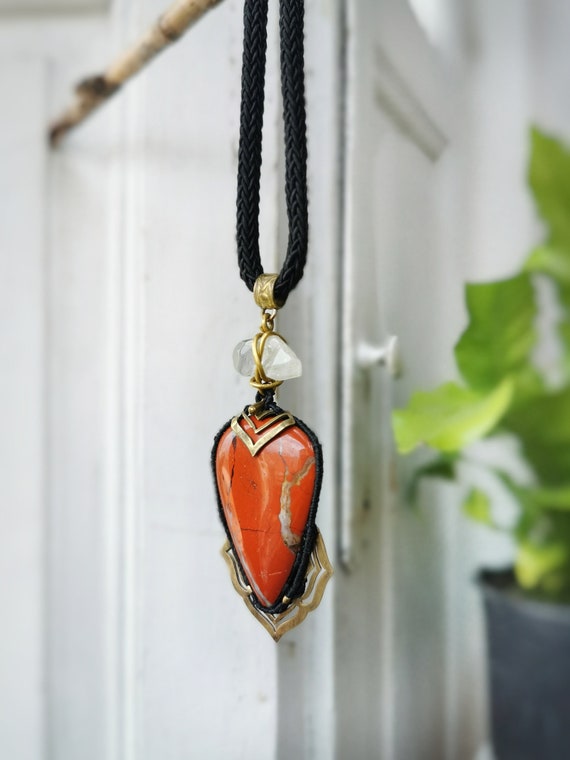 Jasper crystal sales necklace