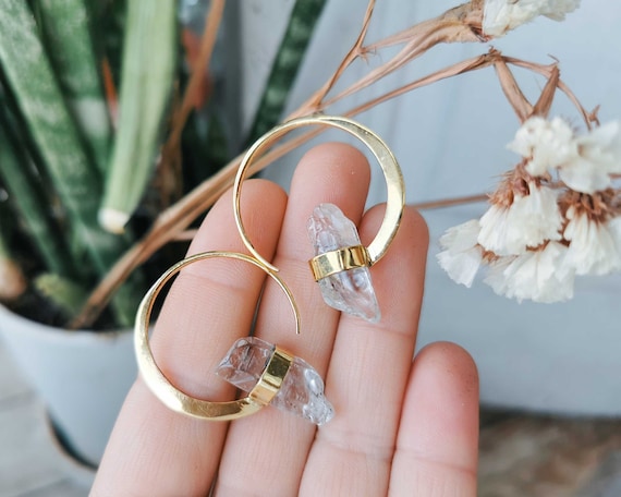 Crystal creole deals earrings