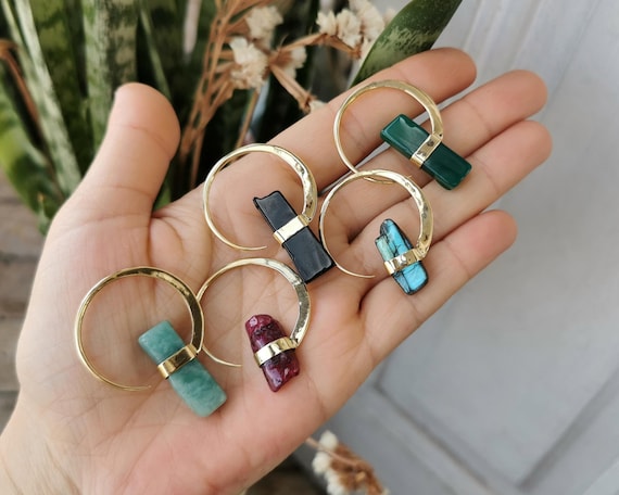 Hoops sale with stones