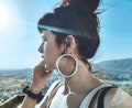 Huge ear weight hoop ring - Silver hoops for stretched ears - Thick large huggie ear weights - Brutalist silver jewelry