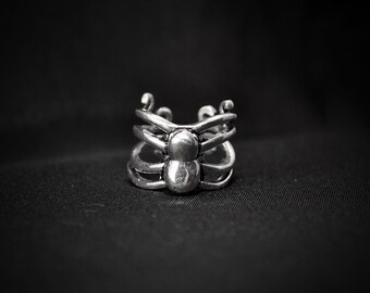 Anello Polpo Retrò In Argento 925 Regolabile – Gioiello Punk Gotico Unisex Per Uomo E Donna