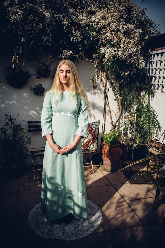 mint green boho dress