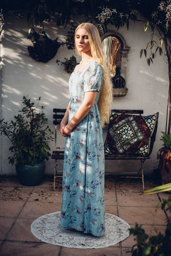 Floral Maxi Dress. 70s Maxi Dress. Festival Clothe