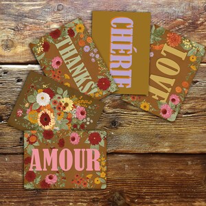 Jeu de cartes vintage rétro douces, cartes postales, cartes postales, 10x15 cm