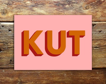 KUT kaart, ansichtkaart, postcard, 10x15 cm