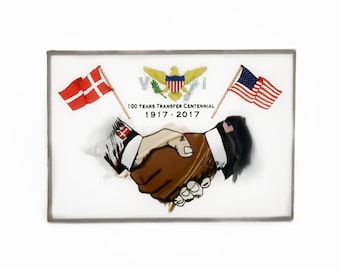 United States Virgin Islands 100 Years Commemorative Pin - US Virgin Islands History and Culture / Lapel Pin Collectors and Trading