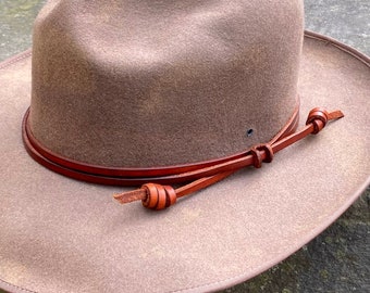 Leather Double-Wrap Hat Band