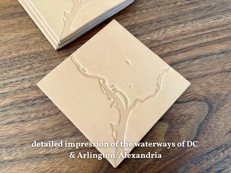 FranklinPrattLeather Washington, DC Map Coaster - Thumbnail 3