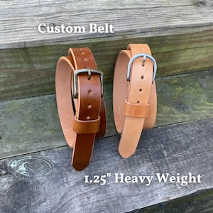 1.25" Hermann Oak Heavy Duty Custom Belt