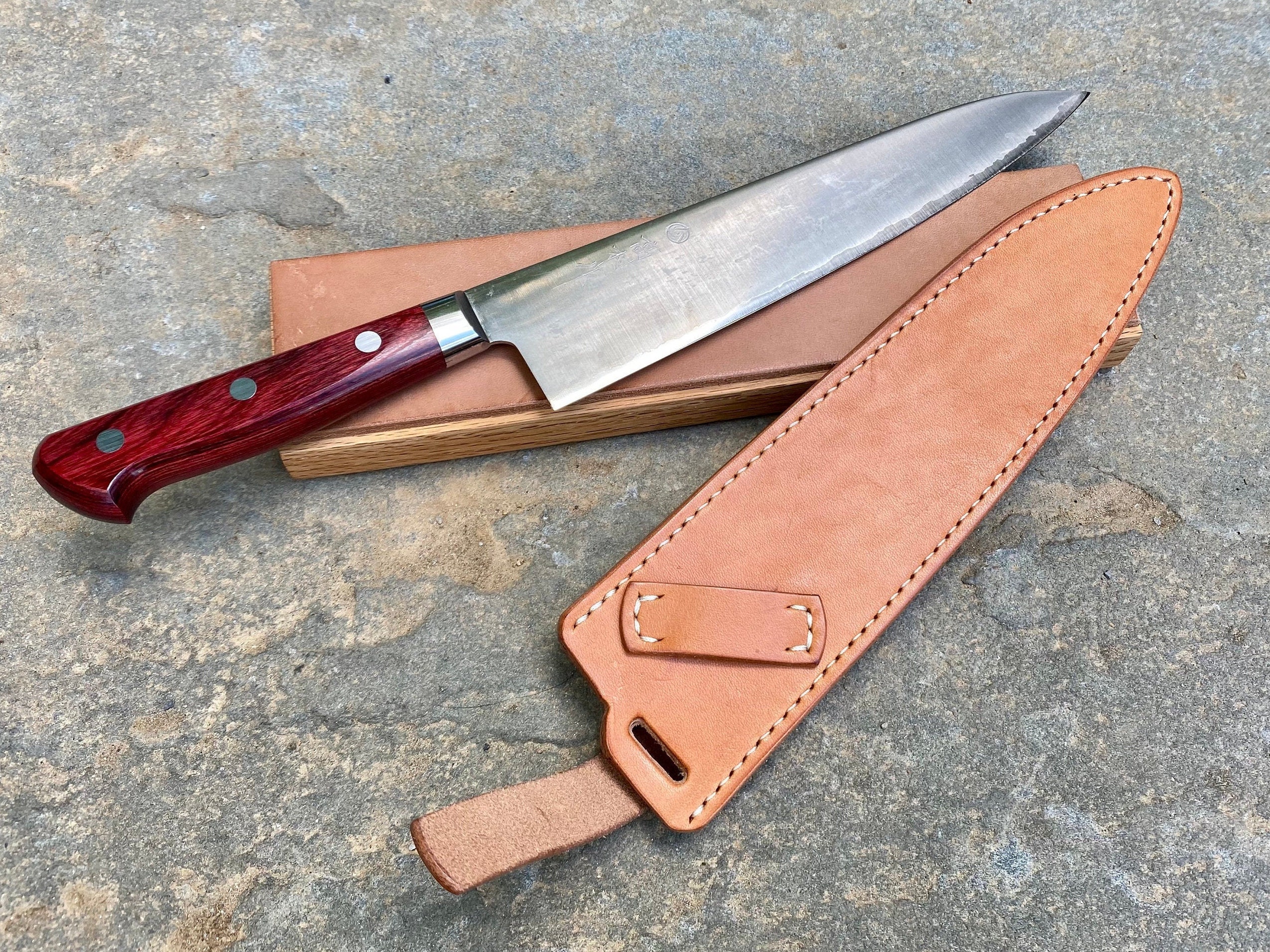 Custom Chef Knife Blade Guard sheath, Saya 