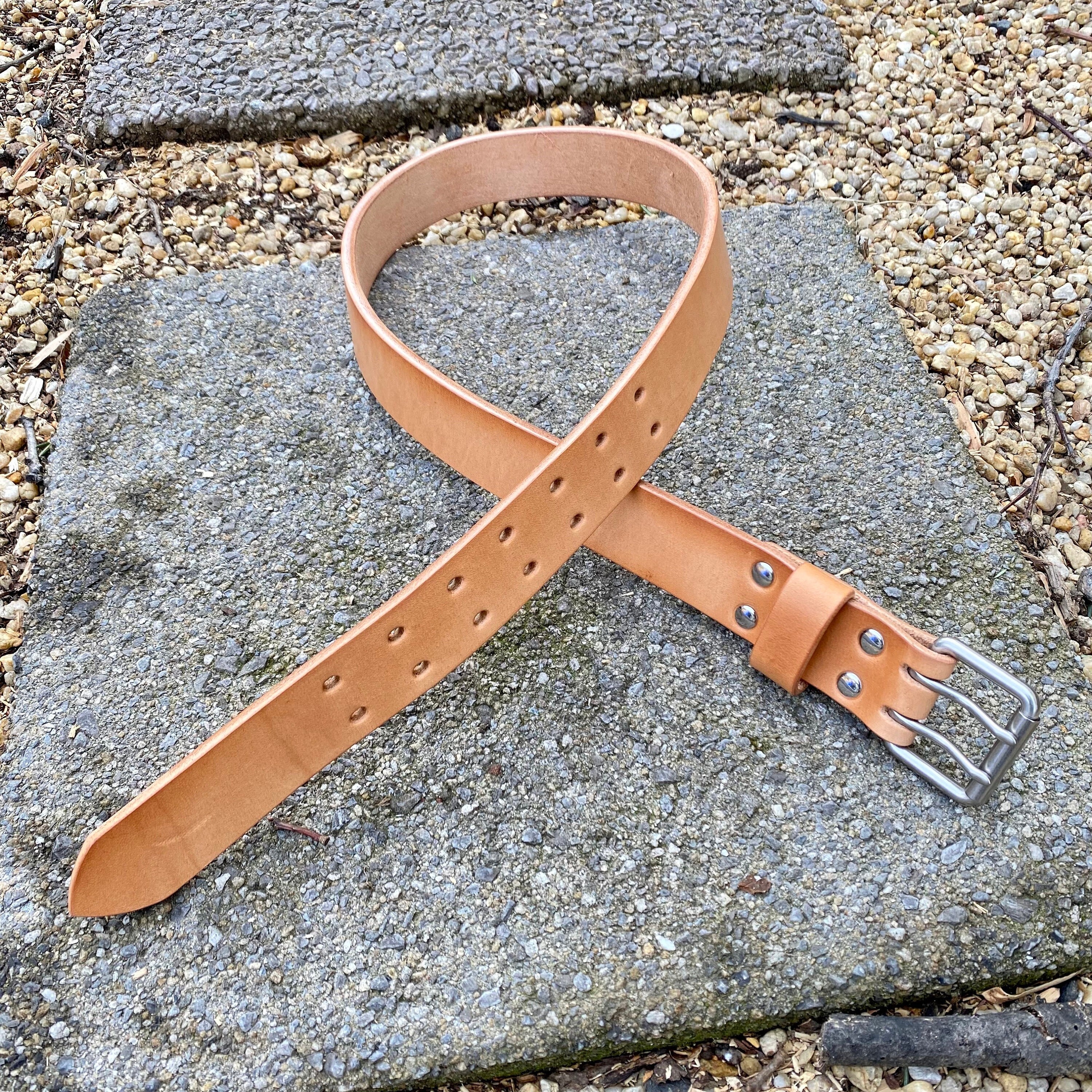 Double Buckle Brown Harness Belt - Etsy display picture 2