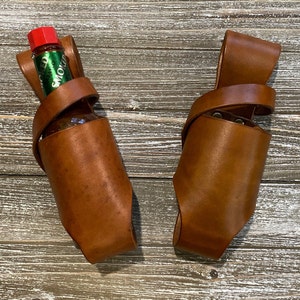 Funda de cuero para salsa picante de 5 oz