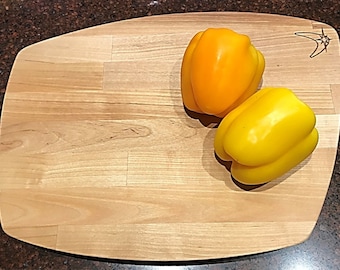 STARBURST Mid Mod retro butcher block cutting board