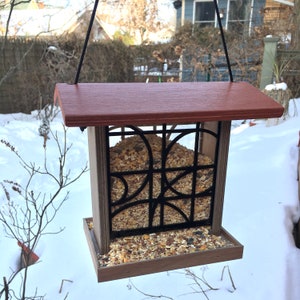 Handmade Hanging Bird Feeder - Mondrian