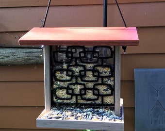 Bird Feeder "Atomic Ranch" - Barn Red Finish