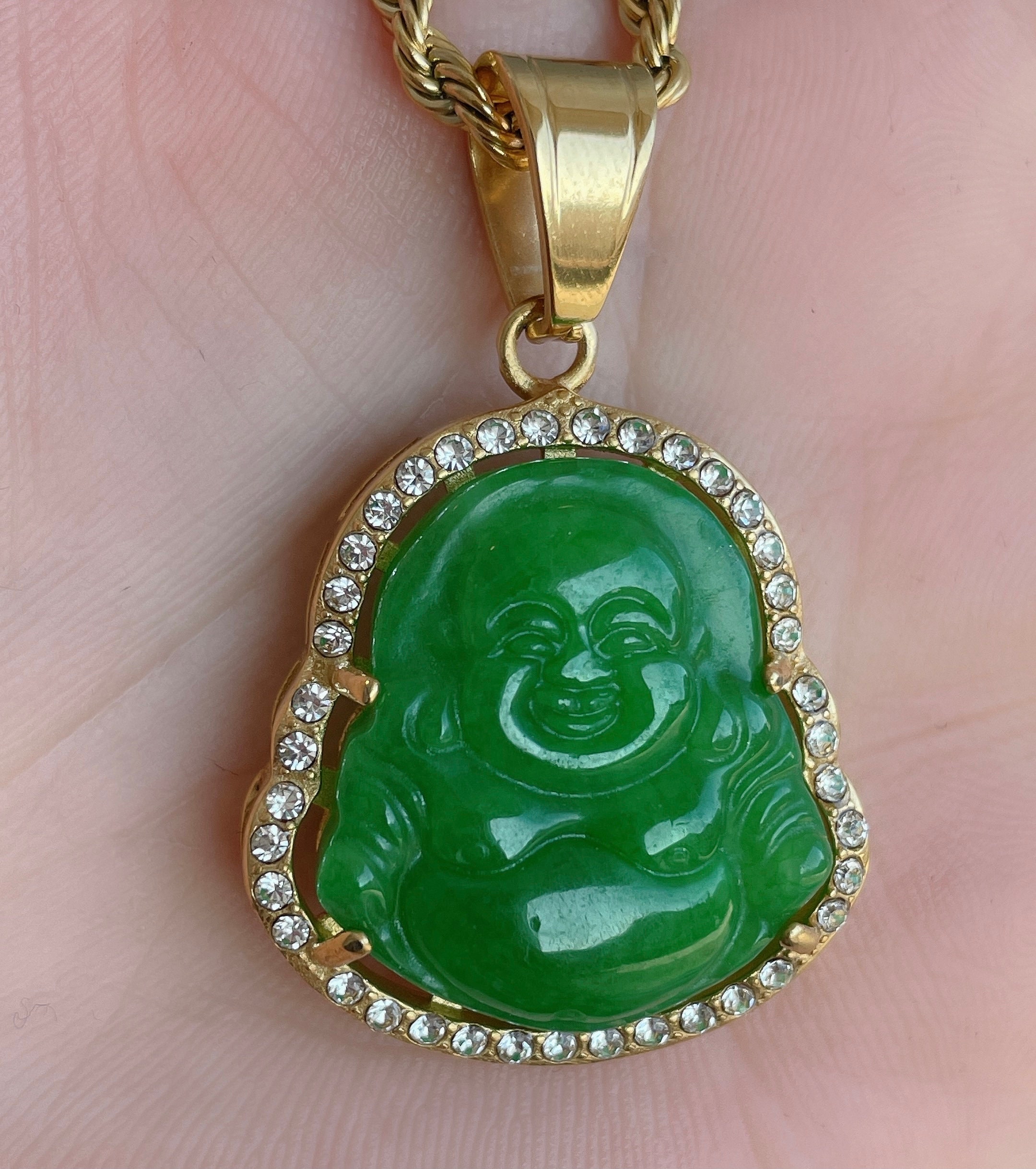 High Quality Gold Jade Buddha Necklace for Men and Women Etsy