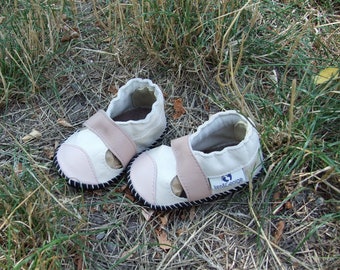 Leather sandals, handmade, comfort soft sole, indoor and outdoor walking, boy's and girl's shoes, baby gift, leather moccasins, first walk